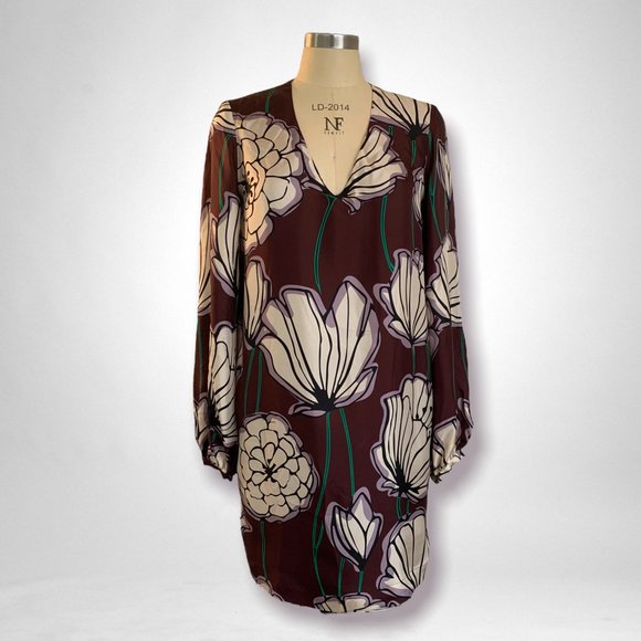 ALYSI Oversize Floral Print Dress, Size 2 - Picture 1 of 7